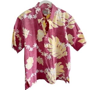 Reyn Spooner Commemorative Classic Red Shirt Yellow Flower XL Pullover Hawaiian